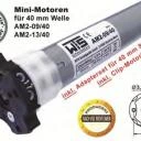 WTS Rohrmotor Serie AM2 Mini mit mechanischer Endabschaltung für Wickelwellen  Ø 35 mm