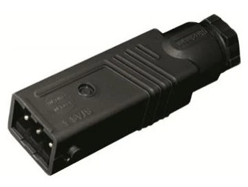 WTS - Hirschmann-Stecker STAS 3 - Schwarz Schutzklasse IP54