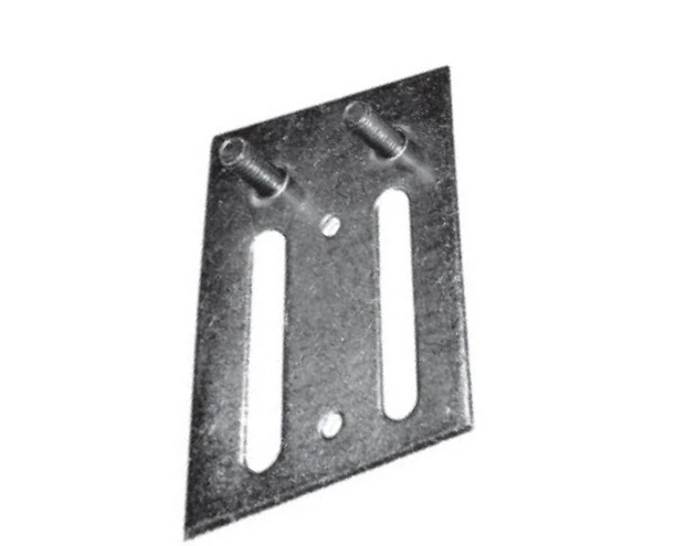Universallagerplatte aus Metall mit M8 Gewinden zum horizontalen Verstellen von Fertigkastenlagern