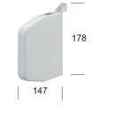 Mini-Aufschraubgurtwickler weiß, 7 m Gurtaufnahme, ohne Gurt, schwenkbar, aufklappbar, 22 mm breit mit Masse