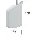 Mini-Aufschraubgurtwickler weiß, 7 m Gurtaufnahme, mit Gurt, schwenkbar, aufklappbar, 22 mm breit mit Masse