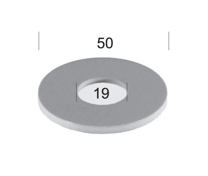 Kunststoff-Abdeckrosette weiß, für Steckleitrolle, weiß 19x22 mm