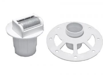 Gurtführung als Steckleitrolle mit Bürste + Befestigungsplatte , 23 mm Gurt