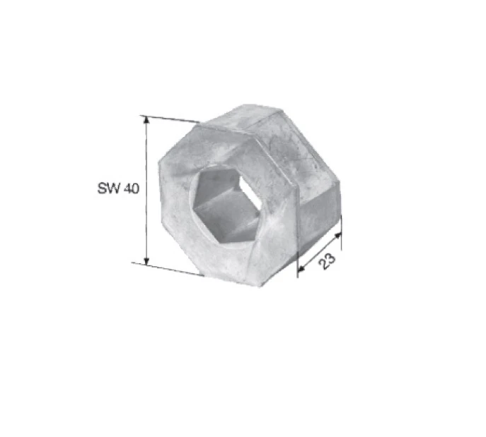 Walzenkapsel aus Druckguss, für Mini-Gurtzuggetriebe für 40 mm 8-kt.-Mini-Stahlrohrwellen