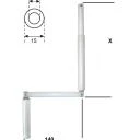 Gelenkkurbel, Länge 800 mm komplett aus Aluminium, erhältlich in weiß, braun und eloxiert E6/EV1