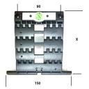 Hochschiebesicherung Secu-Block, 3-gliedrig, mit Drehverschluss, ab SW50, Mini + Maxi Profil