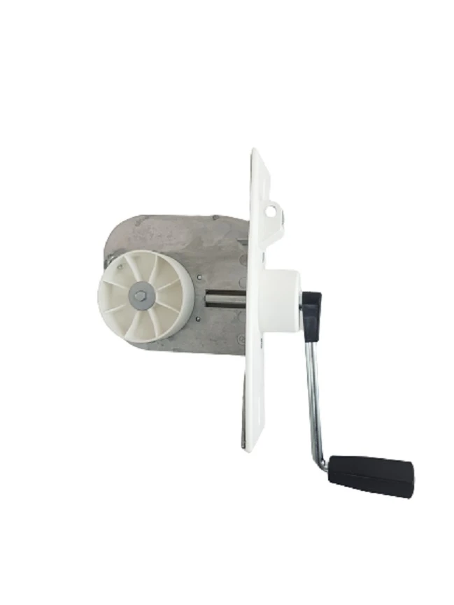 Einlass Kurbel Gurtwickler 9 m Gurtaufnahme, für 23 mm Gurt, Lochabstand 135 - 165 mm Panzer bis 30kg