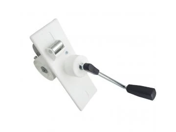 Einlass Kurbel Gurtwickler 9 m Gurtaufnahme, für 23 mm Gurt, Lochabstand 135 - 165 mm Panzer bis 41kg