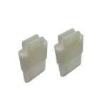 2 x Gleitstopfen für Rollladen  Alu Winkelendleiste 14 x 35 , transparent