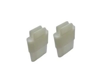 2 x Gleitstopfen für Rollladen  Alu Winkelendleiste 14 x 35 , transparent