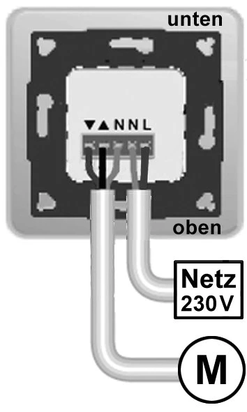 WTS - Motorsteuerung / Zeit Schaltuhr mit Funkempfänger 433,92 MHz Serie DMF zum Anschluss an 1 Rohrmotor 230 V