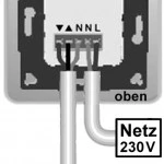 WTS - Motorsteuerung / Zeit Schaltuhr mit Funkempfänger 433,92 MHz Serie DMF zum Anschluss an 1 Rohrmotor 230 V