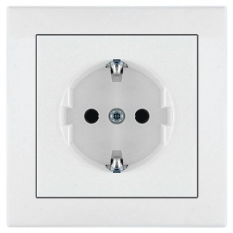WTS - Schuko-Steckdose UP mit Rahmen Lenora 