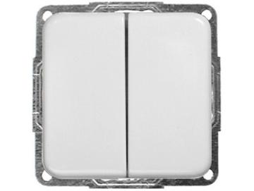 WTS - Serienschalter (Doppelwippe) ohne Rahmen UP