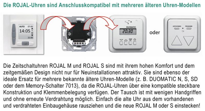 WTS - Zeitschaltuhr ROJAL M  6083/50 UP Einbau Ultraweiss oder Cremweiss erhältlich