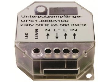 WTS - Mini Funk-Empfänger 1-Kanal Licht : 868,30 MHz., Unterputz, schaltet alle 230V / 50Hz Verbraucher im Haus per Funk