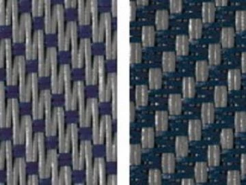 Markisentuch Screen-Gewebe, Granit - Grau / Aqua - Blau, Transparenz 3 Prozent, Stoff-Nr. 70811