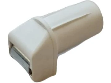 Mini-Gurtführung als Steckleitrolle, weiß, nadelgelagert 31x30 mm Bohrung 19 mm