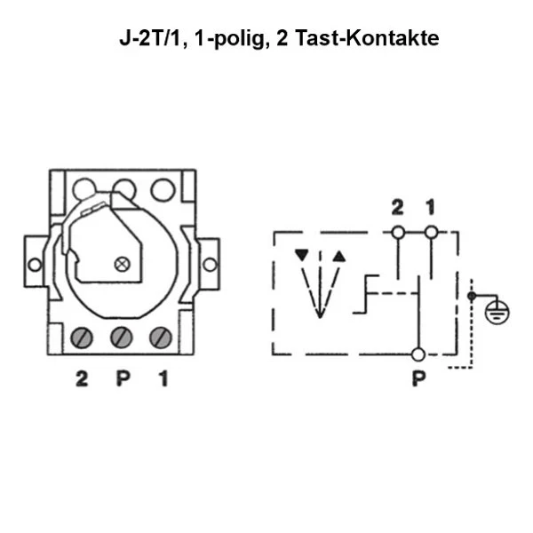 Schalteinsatz 1-polig, mit 2 Tast-Kontakte (Auf/Ab), für Schlüsselschalter S-APZ/S-EPZ