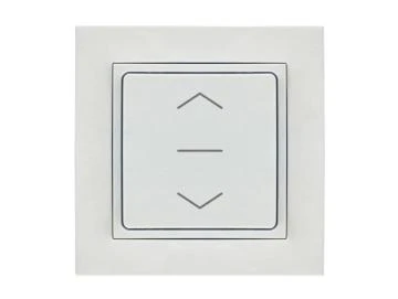 WTS -Wipptaster mit Mittelstellung UP, mit Rahmen (LENORA), Tast-Funktion, Farbe ultra-weiss