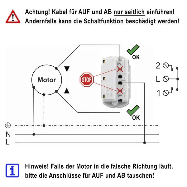 WTS - Garnitur mit Aufputz-Wippschalter / Schnur-Schalter mit Mittelstellung AP, Rast-Funktion, ultra-weiss