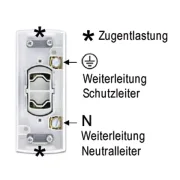 WTS - Garnitur mit Aufputz-Wipptaster / Schnur-Taster mit Mittelstellung AP, Tast-Funktion, ultra-weiss