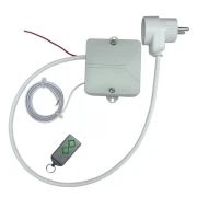   WTS - Funkempfänger 1-Kanal 868 MHz, mit eingelerntem 2-Kanal Handsender S5Q-2K-WTS (KeeLoq), Netzkabel mit Schukostecker 0,5m, 2-adrige Litze 0,5m