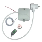   WTS - Funkempfänger 1-Kanal 868 MHz, mit eingelerntem 2-Kanal Handsender S5Q-2K-WTS (KeeLoq), Netzkabel mit Schukostecker 0,5m, 2-adrige Litze 0,5m