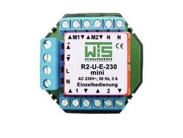 WTS - Steuer-Relais R2-U-E-230-MINI  für 2 Motoren mit Einzelbedienung